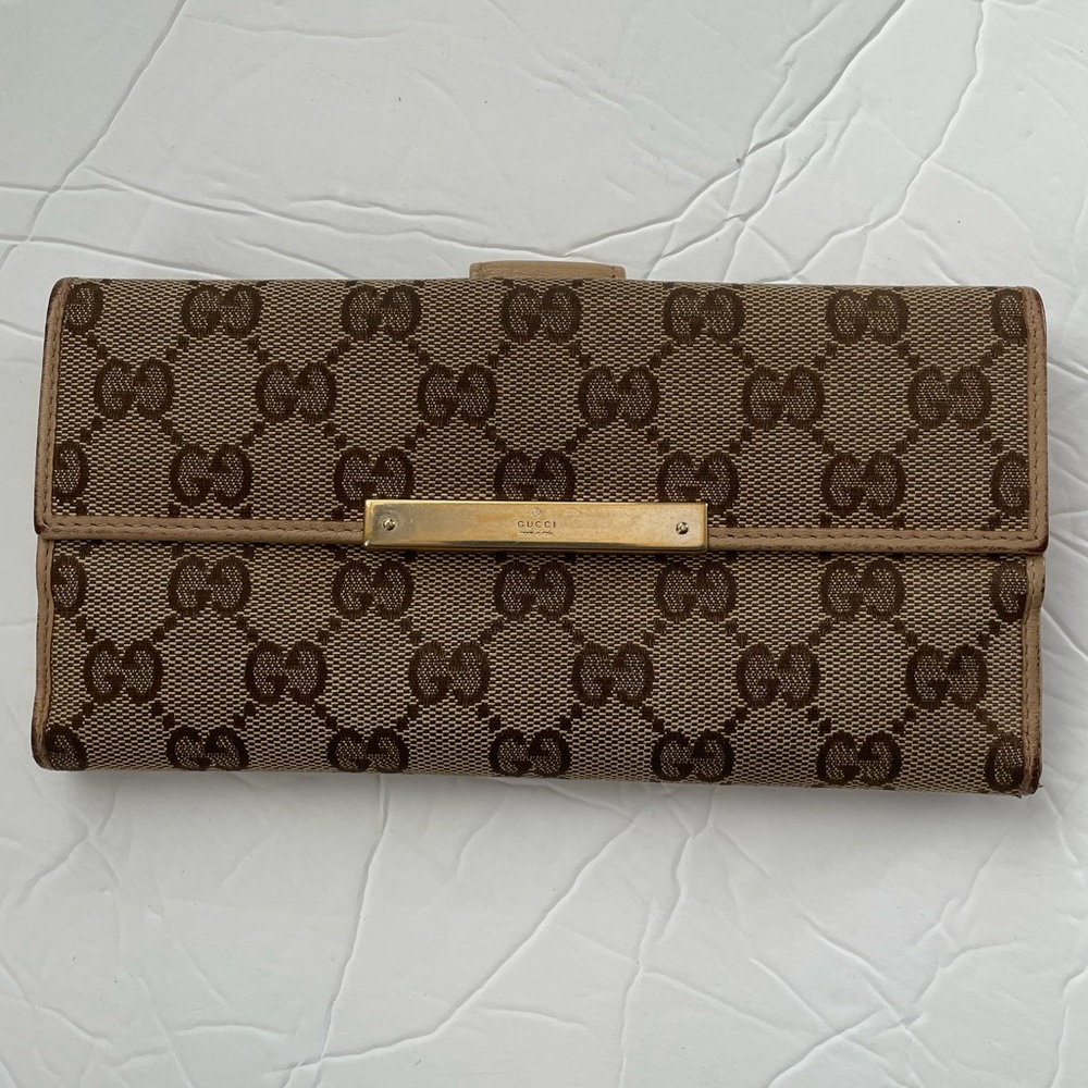 💯 Gucci | Signature Monogram Long Wallet - Picture 4 of 14
